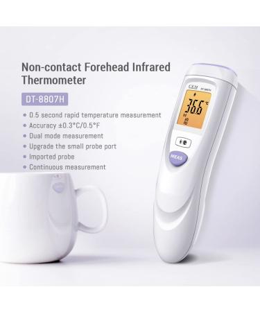 CEM DT-8807H FDA CE No-Touch Infrared Forehead Thermometer for Adults & Kids - Touchless Baby Thermometer with Ultra-Sensitive Sensors, Large LED Display & Gentle Vibration Alert - Buy Online on GoSupps.com