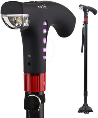 Old Man Crutches Music Sticks Anti Skid Four Foot Alarm Canes Aluminum Alloy Lamps with Old Crutches Practical - Buy Online on GoSupps.com