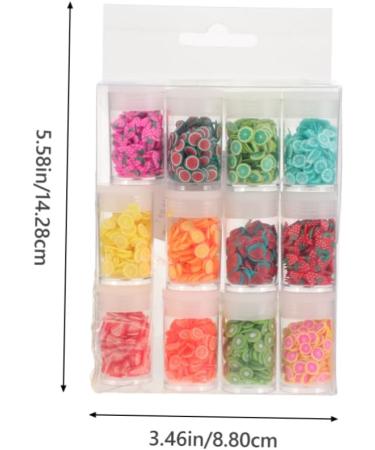 Beatifufu 12 Boxes Nail Art Accessories Fruit Slices Nail Art Decorations Nail Art Slices Lip Gloss Charms Polymer Clay Slices Nail Decorations - Buy Online on GoSupps.com