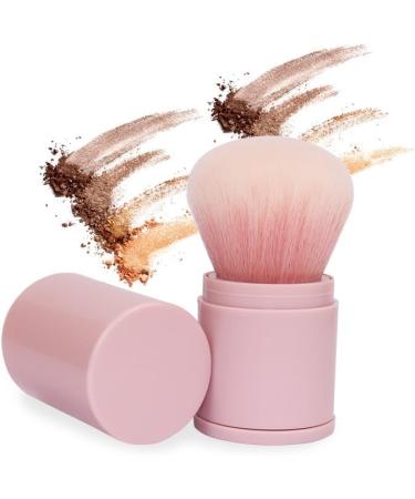 Retractable Blusher Brush with Cover Soft Powder Makeup Brush Portable Makeup Brush Liquid Cream Foundation Powder Brush Professional Concealer Brush Perfect for Travel (Naked pink) - Buy Online on GoSupps.com