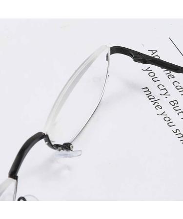 BILIZA Half Frame Metal Reading Glasses for Men & Women - Blue Light Blocking 1.5X Gray Computer Readers - Buy Online on GoSupps.com