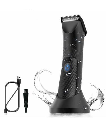 Body Hair Trimmer,Electric Groin Trimmer For Men,Ball Shaver Trimmer With LED Indicator,Rechargeable Male Pubic Hair Trimmer, IP7 Waterproof Wet/Dry Hair Clipper Safety Ceramic Blade Body Grooming Kit