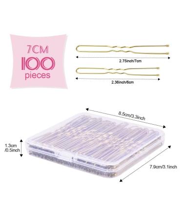 TsMADDTs U-Shaped Hair Pins - 100 Golden 2.75 Large Pins for Thick Hair & Bun - Ideal for Women & Girls - Buy Online on GoSupps.com