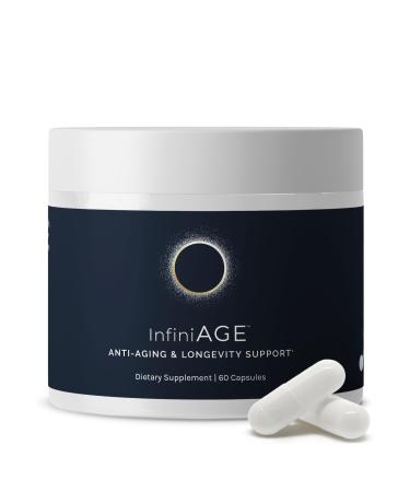 InfiniWell InfiniAge Longevity Supplements - Advanced Cellular Health Supplements with Lutein N-Acetyl Cysteine (NAC) & Low Dose Zinc - Support Nutrient Sensing & Mitochondrial Health (30 Capsules)