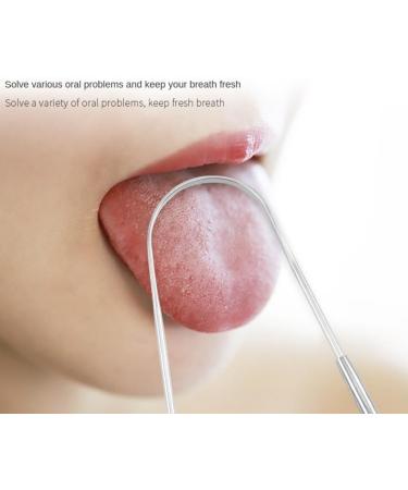 Silver Tongue Scraper - Stainless Steel Tongue Cleaner for Bad Breath Relief | Mouth Management Tool for Adults - Buy Online on GoSupps.com