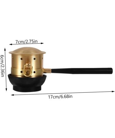 Fomiyes Moxibustion Box Set - Copper Cone Burner & Holder for Cupping Therapy - 16x6cm Golden Moxa Tools for Neck Relief - Buy Online on GoSupps.com