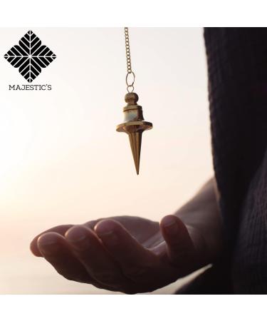 Buy Egyptian Radiesthesia Pendulum Trouvier - Brass Esoteric/Oracle Pendulum for Geobiology & Mood - 27g Gold Travel Magnetizer - Buy Online on GoSupps.com