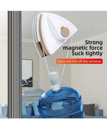 Window Cleaner Magnetic Double-layer Wiper Household Office Special Glass Window Cleaning Tool Automatic Water Discharge Blue 3-8mm - Buy Online on GoSupps.com