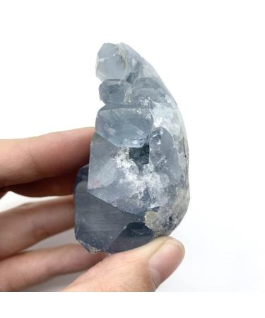 Crystal Rough Specimen Healed 1pc Small Size Natural Blue Celestite Crystal Cluster Raw Stones Ornaments Crystal Stones Purification Gifts Ore As a Gift