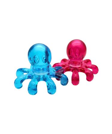 HEALIFTY 2Pcs Scalp Massager Portable Octopus Head Massager Handheld Therapeutic for Neck Shoulder Back Leg Foot(Random Color)