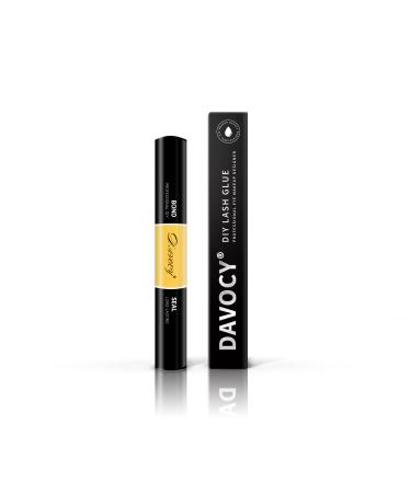 DIY Eyelash Extension Bond and Seal for Individual Cluster Lashes Strong Lash Adhesive Super Strong Hold 48 Hours Gentle Cluster Lash Glue Infused Biotin & Vitamin E White Gold