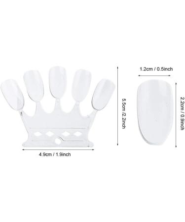 4 Colors Nail Color Card - 50 pcs Nail Art Practice Tips for Manicure and Polish Gel Display (3# Transparent) - Buy Online on GoSupps.com