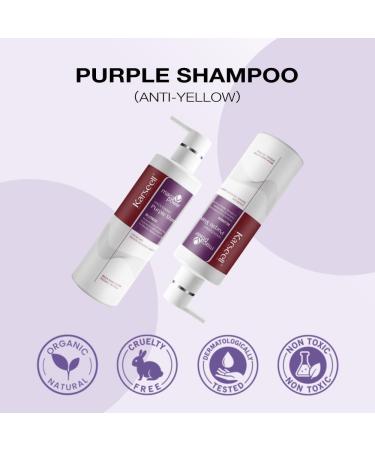  Karseell Karseell Violet Shampoo Neutralises Yellow Reflections Damaged Hair for Blonde Platinum White or Grey Hair 500 ml - Buy Online on GoSupps.com