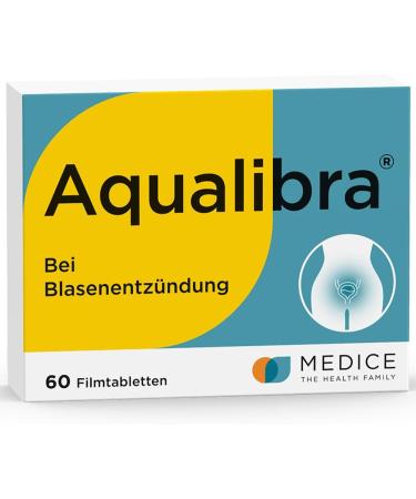 Aqualibra 60 film-coated tablets for cystitis & urinary tract infection - avoidance of antibiotics - herbal - from 12 years