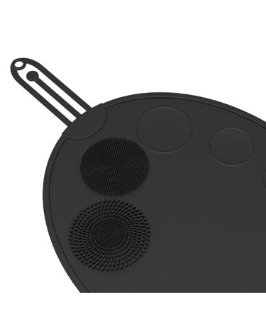 Buy Brush Cleaning Mat - Silicone Cosmetic Brushes Scrubber Mat for Travel & Home | Portable Black Washing Tool - Buy Online on GoSupps.com