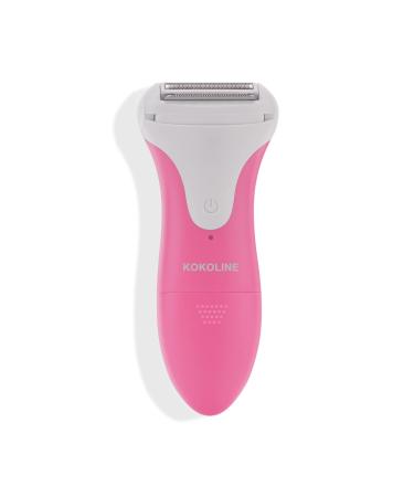 Kokoline Electric Razor for Women,Lady Electric Shaver,Leg Shaver,Bikini Trimmer for Pubic Hair,Painless Body Hair Removal for Face and Underarms,Wet &Dry Shaver Cordless,pink/B4O8 Rose