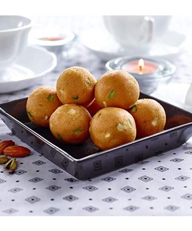 Nanak Besan Ladoo 500g - Indian Delicacy Sweets Gift Box for Diwali, Eid, Navratri, Holi, Rakhi - Buy Online on GoSupps.com