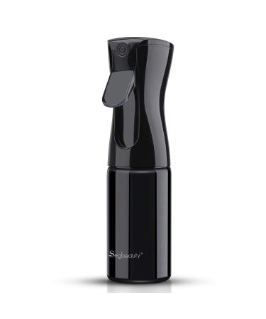 Segbeauty Hair Spray Bottle, 5.4oz Continuous Barber Spray Bottle Mister Spray Bottle for Hair, 160ml Fine Mist Sprayer Hair Mister Refillable Salon Water Squirt Bottle Indoor Planting Cleaning Black 160ml/5.4oz-Black