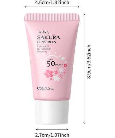 Waterproof Sunscreen Sakura UV Gel SPF50 | 30g Natural Waterproof Moisturizing Sunscreen Block UVA UVB and HEV Rays Samuliy - Buy Online on GoSupps.com
