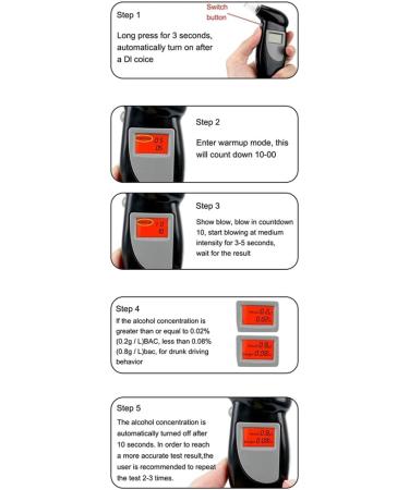 MSCHENZW Car Portable Breath Alcohol Tester Alcohol Test Tools Backlight Digital Digital DUI Meter - Buy Online on GoSupps.com