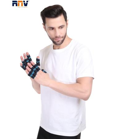 RNV 10 Pieces Black Cotton Elastic Finger Compression Sleeves Comfortable & Stretchable Support for Fingers | International Shipping - Buy Online on GoSupps.com