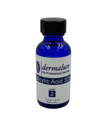 Dermalure Salicylic Acid Peel 30% - 1oz (30ml) - Ideal for Acne Hyper-pigmentation & Premature Aging - Unclogs Pores & Evens Skin Tone - Face Peel for Oily/Combination Skin 1 Fl Oz (Pack of 1)