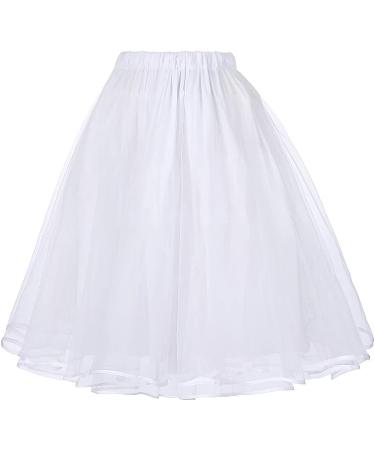 Belle Poque Women's Petticoat Crinoline 50's Christmas Tutu Underskirts | 3 Layers | Small White - Buy Online on GoSupps.com