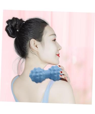 Beaupretty Yoga Ball Massage - Silicone Double Massage Balls for Running & Fitness | Manual Roller | 15x6cm Blue - Buy Online on GoSupps.com