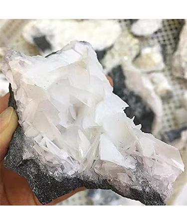 1pc Natural Stones Crystals Cluster raw Specimen White Rose Calcite for Decoration 1000-1300g - Buy Online on GoSupps.com