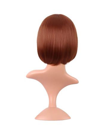 MapofBeauty 12 Inch Ginger Orange Short Straight Bob Wig for Women - Natural Look & Style - Buy Online on GoSupps.com
