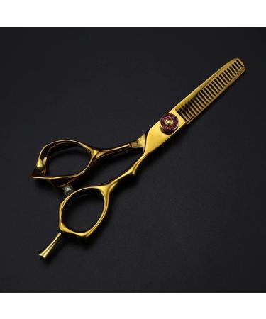5 Inch Professional Gold Hair Cutting Scissors Set - Premium Steel Shears for Hairdressers & Barbers | Thinning & Cutting Tools | International Shipping - Buy Online on GoSupps.com