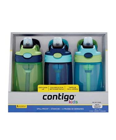 Contigo Aubrey Kids Cleanable Water Bottle with Silicone Straw and Spill- Proof Lid Dishwasher Safe 14oz 2-pack Whales & Dragon 14oz 2 Pack Whales &  Dragon