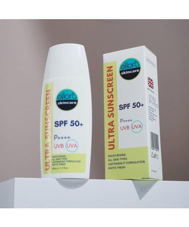 ULTRA SUNSCREEN For FACE (50ml) SPF 50+ P++++ I Very High UVA UVB Protection - with Beta Glucan - Moisturizing Anti-Ageing - Water-Resistant (upto 80 min) Lightweight Formulation NO WHITE CAST - Buy Online on GoSupps.com