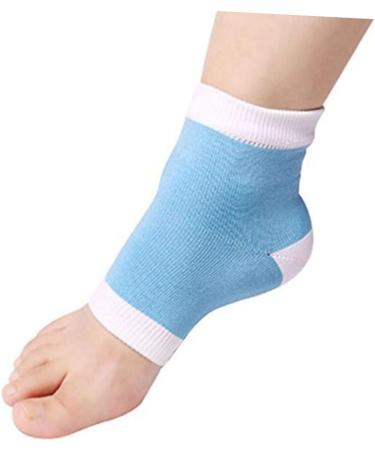 minkissy Socks Moisturizing Heel Socks for Cracked Heels Blue Open Toe spa Gel Socks for Lotion Overnight toeless spa Socks Vented Heel Socks Foot Cover Men and Women Protector Spa - Buy Online on GoSupps.com