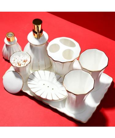 Shop Premium Bathroom Accessories Set - Toothbrush Holder Mouthwash Cup & More for Commemoration Day - Buy Online on GoSupps.com