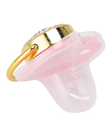 Luxurious Rhinestone Baby Pacifier - Soft Silicone Nipple for Breastfeeding - Ultra-Light & Portable (Pink) - Buy Online on GoSupps.com