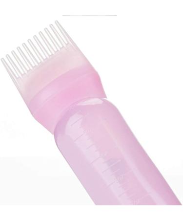 Minkissy 3pcs Root Comb Applicator Bottle Brush Root Comb Bottle for Hair Dye Coloring Scalp Treatment Essential White Purple Pink - Buy Online on GoSupps.com