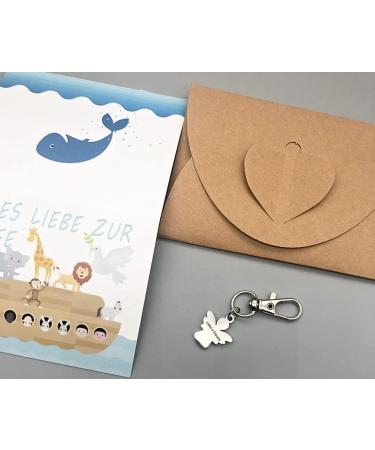 Guardian Angel Keychain & Folding Card Perfect Baptism Gift for Boys & Girls | Celebrate with Noah's Ark Design - Buy Online on GoSupps.com