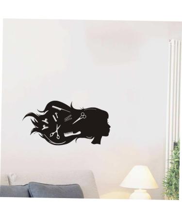 HAPINARY Wall Sticker for Salon Self-Adhesive Wall Sticker Wall Sticker for Hair Salon Wall Decals Barber Shop Wall Decal Decoration for Home Homedecor Hairdressing Wall Sticker - Buy Online on GoSupps.com