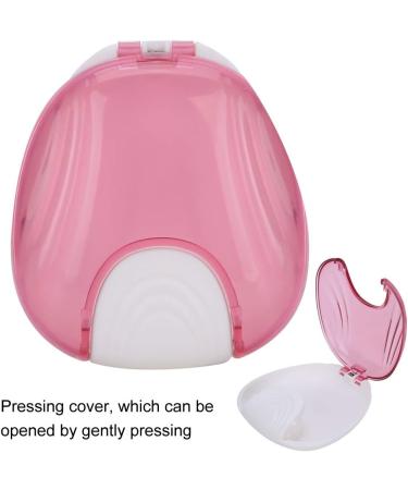 Orthodontic Storage Case - Portable & Waterproof Denture Container for Adults (Pink) - Press Lock Design - Buy Online on GoSupps.com