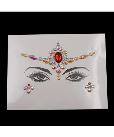 Alien Rave Adhesive Face Gems & Jewels - Glitter Diamond Pastie Sticker & Rhinestone Eye Temporary Tattoo for Forehead Makeup - Red Christmas Theme - Buy Online on GoSupps.com