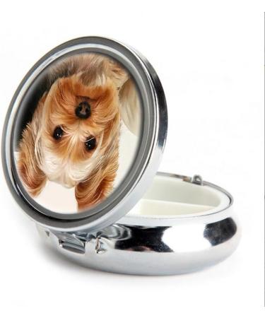 Travel Pill Case - Cute Puppy 3 Compartment Pill Box | Decorative Vitamin Organizer & Unique Gift - Buy Online on GoSupps.com