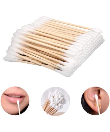 Toruiwa Double-Ended Cotton Swabs - Wooden Sticks for Makeup Removal Ear Cleaning & Wound Care - 100 Pieces - 8.5 x 2 x 7 cm - International Shipping Available - Buy Online on GoSupps.com