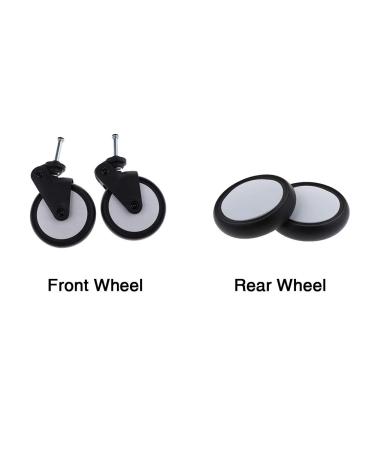 Buggy Wheel Pair - 360-Degree Flexible Stroller Accessories for Yoyo & Vovo - Robust Rubber Front & Back Wheels - Buy Online on GoSupps.com