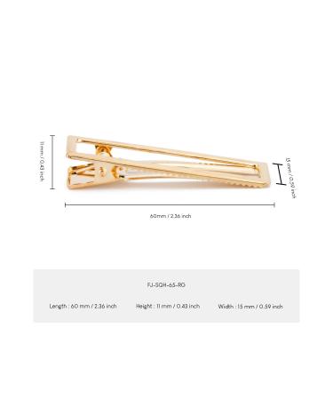 Golden Square Hair Clips for Thick Hair - 20 Pack Gothic Gold-Colored Hairpins (6.5 cm) for Women & Children - Buy Online on GoSupps.com