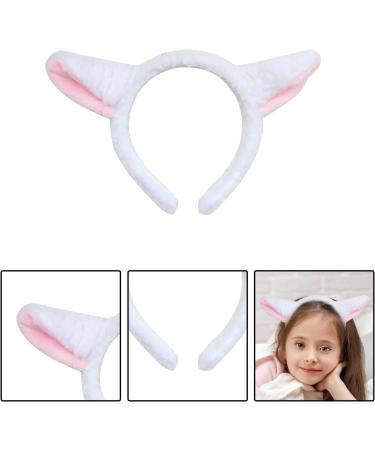 Miaija 4Pieces Sheep Ears Headband White and Pink Animal Headband Cartoon Alice Band Fancy Dress Accessories for Kids - Buy Online on GoSupps.com