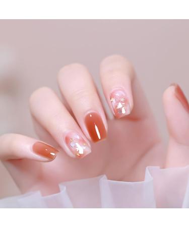Croitout Jelly Gel Nail Polish Set Crystal Translucent Shellac Nail Gel Polish Colours Set Sock Off UV LED Gel Nail Polishes Set for Home DIY Nail Salon Best Gift for Women 6 x 7.3ml 6CS-004 7.3 ml (Pack of 6) - Buy Online on GoSupps.com