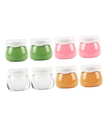 Beaupretty Empty Cosmetic Jars Cosmetic bottle cream samples pot empty sample containers empty lotion s small plastic pot s black glass cosmetic s 10g cosmetic s lips Acrylic Makeup Spoon Jar