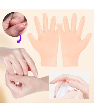 Lovehomily Anti-Slip Hands Peeling Gloves Preventing Dryness Hands Protective Gloves Hand Care Tools Silicone Moisturizing Gloves (Light Yellow) - Buy Online on GoSupps.com