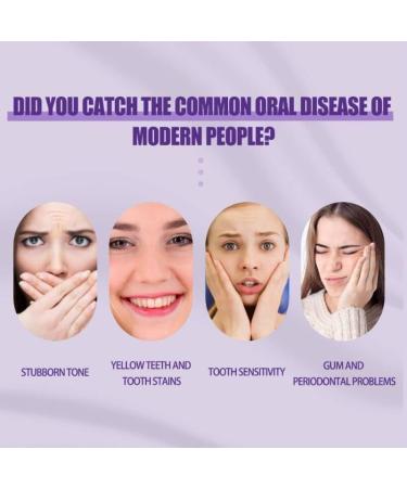 Purple Teeth Whitening Powder Tooth Stain Removal Oral Powder for Teeth Whitening Teeth Whitening Booster 3pcs - Buy Online on GoSupps.com
